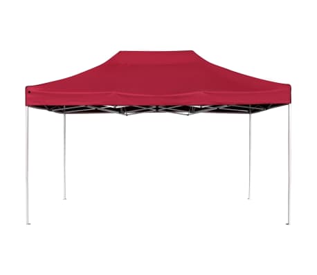vidaXL Profesionalni sklopivi šator za zabave 4,5 x 3 m crvena boja vina