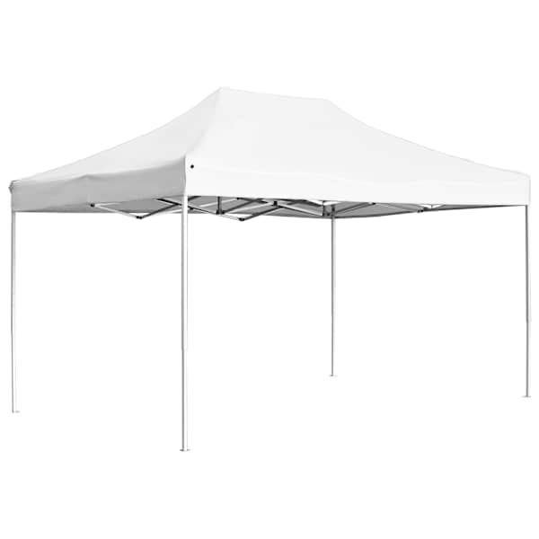 vidaXL kokkupandav peotelk, alumiinium, 4,5 x 3 m, valge