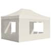 vidaXL kokkupandav peotelk seintega, alumiinium, 4,5 x 3 m, kreemjas