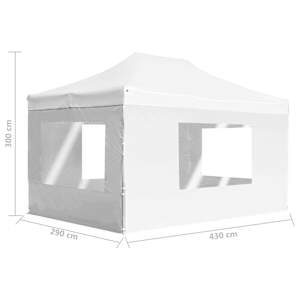 Profesionální skládací party stan + stěny hliník 4,5 x 3 m bílý - obrázek 11