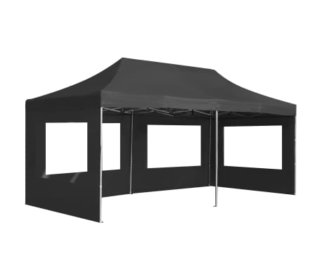 vidaXL Tente de r&eacute;ception pliable &agrave; parois Aluminium 6 x 3m Anthracite