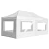 vidaXL kokkupandav peotelk seintega, alumiinium, 6 x 3 m, valge