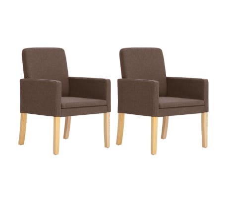 Détails sur vidaXL 2x Chaises à Dîner Marron Tissu Meuble Siège de Salon Bureau Maison Détails sur vidaXL 2x Chaises à Dîner Marron Tissu Meuble Siège de Salon Bureau Maison