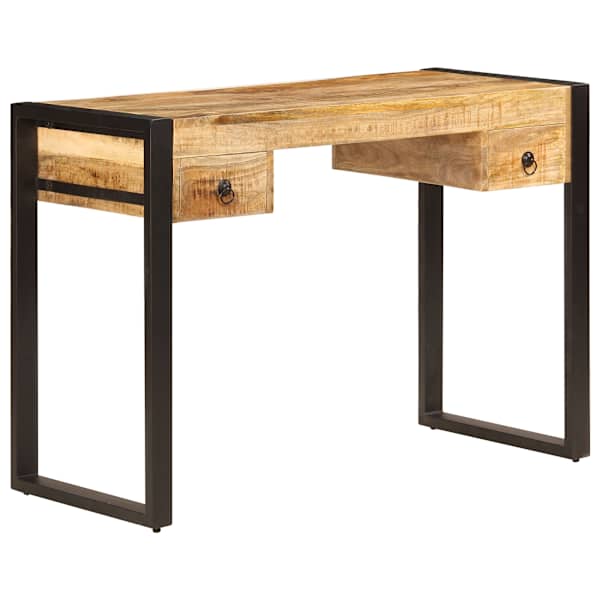vidaXL kirjutuslaud 2 sahtliga, 110 x 50 x 77 cm, mangopuit
