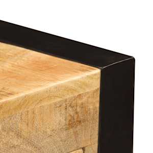Psací stůl se 2 zásuvkami 110 x 50 x 77 cm masivní mangovník - obrázek 7