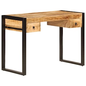 Psací stůl se 2 zásuvkami 110 x 50 x 77 cm masivní mangovník - obrázek 10