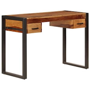 Psací stůl se 2 zásuvkami 110 x 50 x 77 cm masivní akácie - obrázek 12