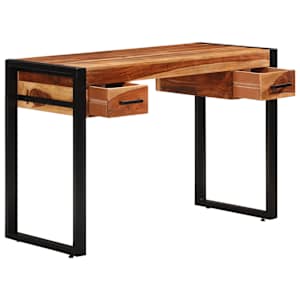 Psací stůl se 2 zásuvkami 110 x 50 x 77 cm masivní akácie - obrázek 3
