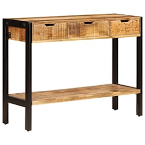 Příborník se 3 zásuvkami 110 x 35 x 75 cm masivní mangovník - obrázek 11