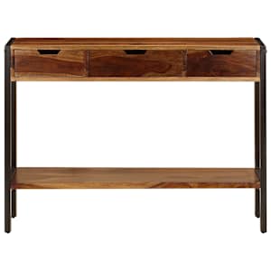 Příborník se 3 zásuvkami 110x35x75 cm masivní akáciové dřevo - obrázek 3