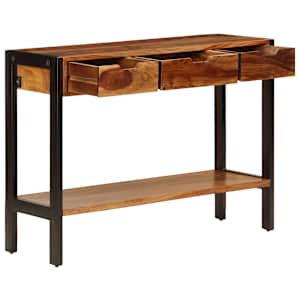 Příborník se 3 zásuvkami 110x35x75 cm masivní akáciové dřevo - obrázek 4