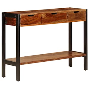 Příborník se 3 zásuvkami 110x35x75 cm masivní akáciové dřevo - obrázek 9
