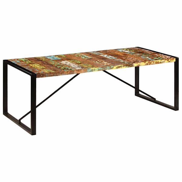 vidaXL s&ouml;&ouml;gilaud 220 x 100 x 75 cm, toekas taaskasutatud puit