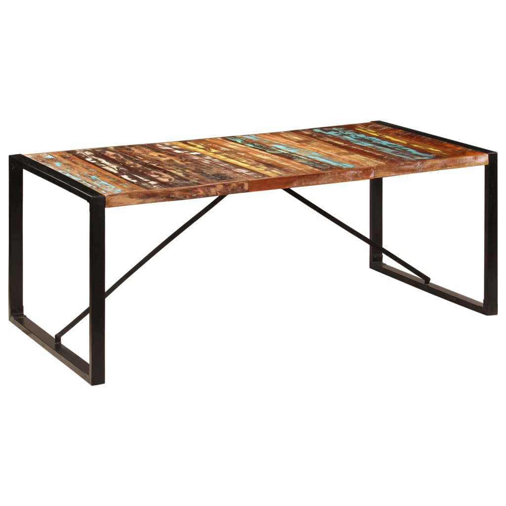 Image of vidaXL Dining Table 200x100x75 cm Solid Reclaimed Wood