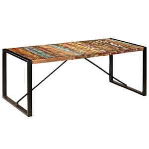 Jídelní stůl 200 x 100 x 75 cm masivní recyklované dřevo - obrázek 8