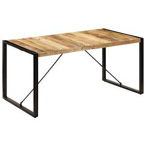 Jídelní stůl 160 x 80 x 75 cm masivní mangovníkové dřevo - obrázek 1