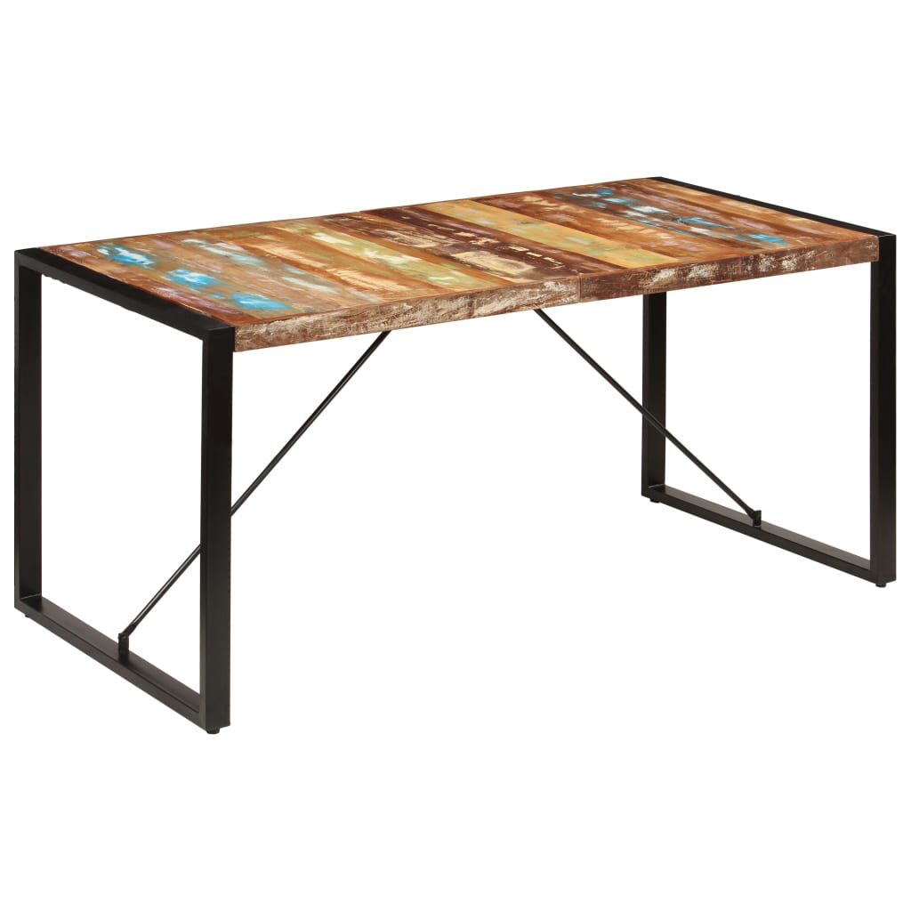 Blagovaonski stol od masivnog obnovljenog drva 160 x 80 x 75 cm