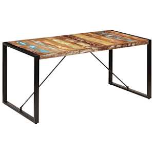 Jídelní stůl 160 x 80 x 75 cm masivní recyklované dřevo - obrázek 10