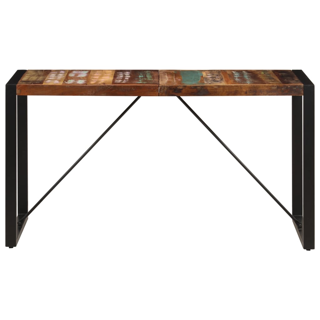 

vidaXL Eettafel 140x70x75 cm massief gerecycled hout