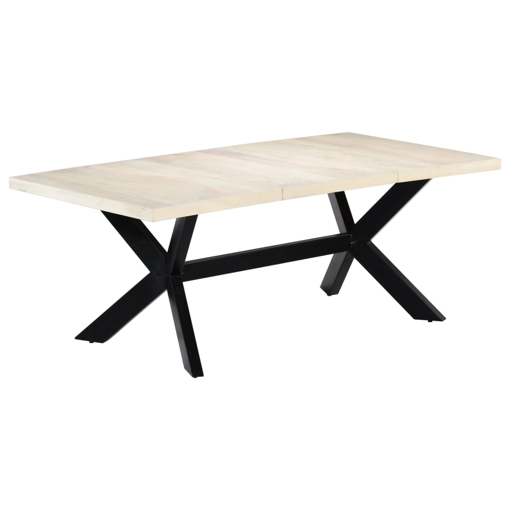 vidaXL Spisebord hvit 200x100x75 cm heltre mango - Møbler > Bord > Spisebord
