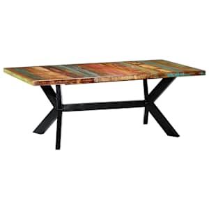 vidaXL s&ouml;&ouml;gilaud, 200 x 100 x 75 cm, toekas taaskasutatud puit