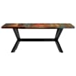 VidaXL Tavolo da Pranzo 140x70x75 cm in Legno Massello di Mango Grezzo