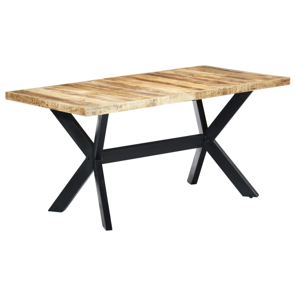Blagovaonski stol od grubog masivnog drva manga 160x80x75 cm