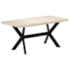 vidaXL s&ouml;&ouml;gilaud, valge, 160 x 80 x 75, toekas mangopuit