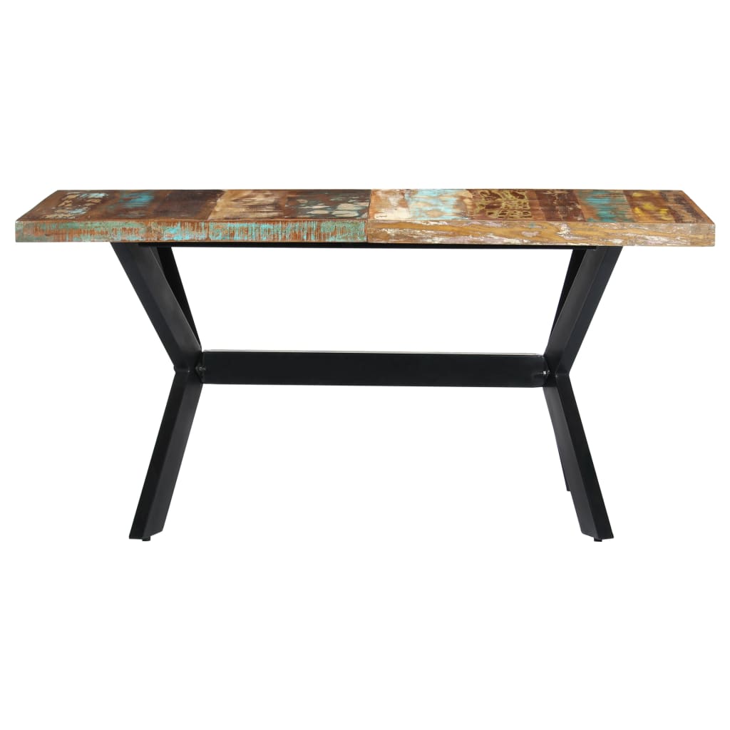 vidaXL Table à manger 160x80x75 cm Bois de récupération massif