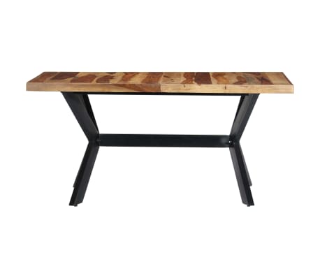 vidaXL Table de salle à manger 160x80x75 cm Bois de Sesham massif