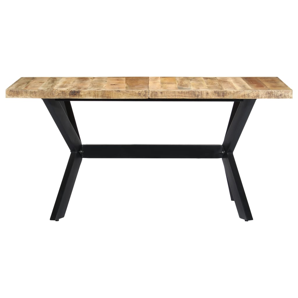 vidaXL Mesa de comedor madera maciza de mango rugosa 140x70x75 cm