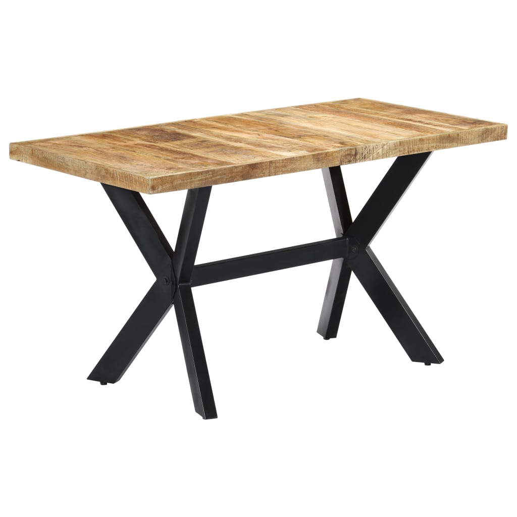 Blagovaonski stol od masivnog grubog drva manga 140x70x75 cm