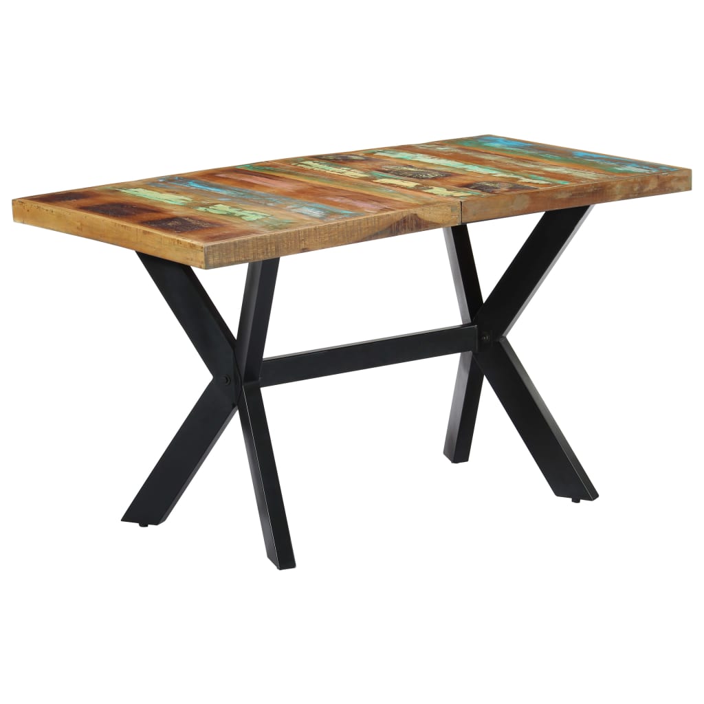 vidaXL Table à dîner 140x70x75 cm Bois de récupération massif