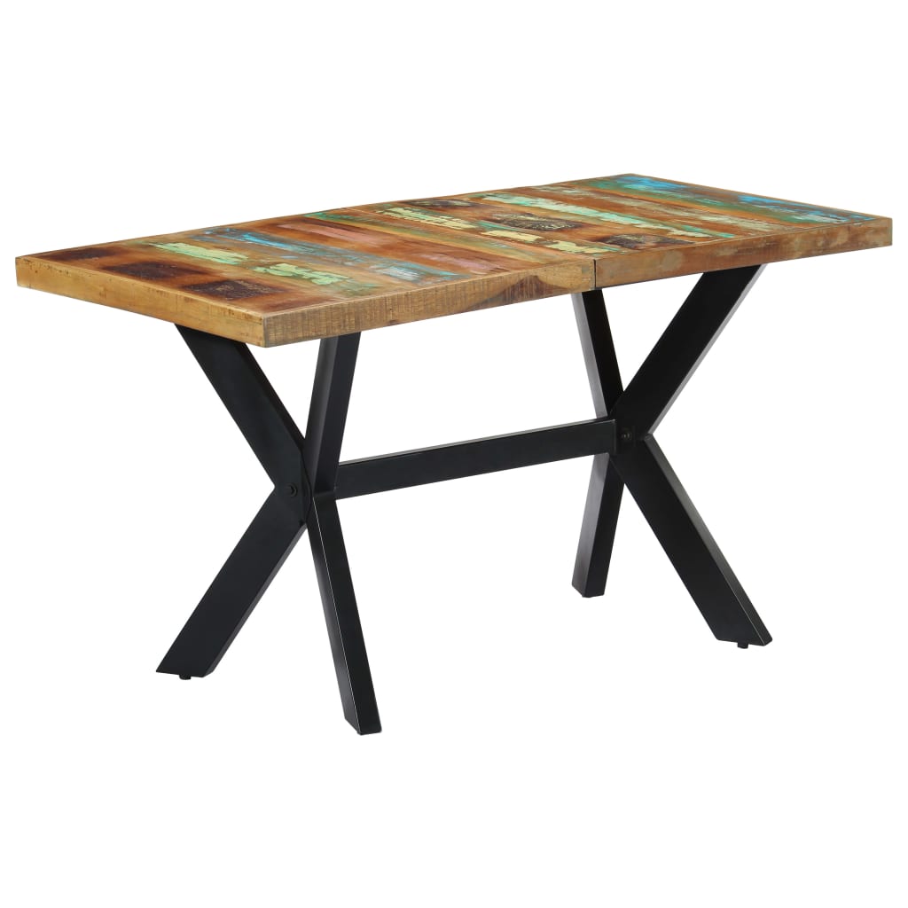 vidaXL Spisebord 140x70x75 cm gjenvunnet heltre - Møbler > Bord > Spisebord