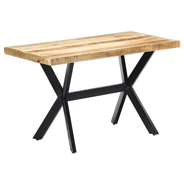 vidaXL s&ouml;&ouml;gilaud, 120 x 60 x 75 cm, toekas t&ouml;&ouml;tlemata mangopuit