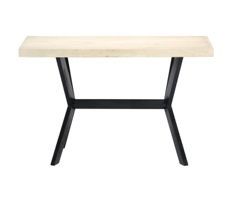 vidaXL Dining Table White 120x60x75 cm Solid Mango Wood