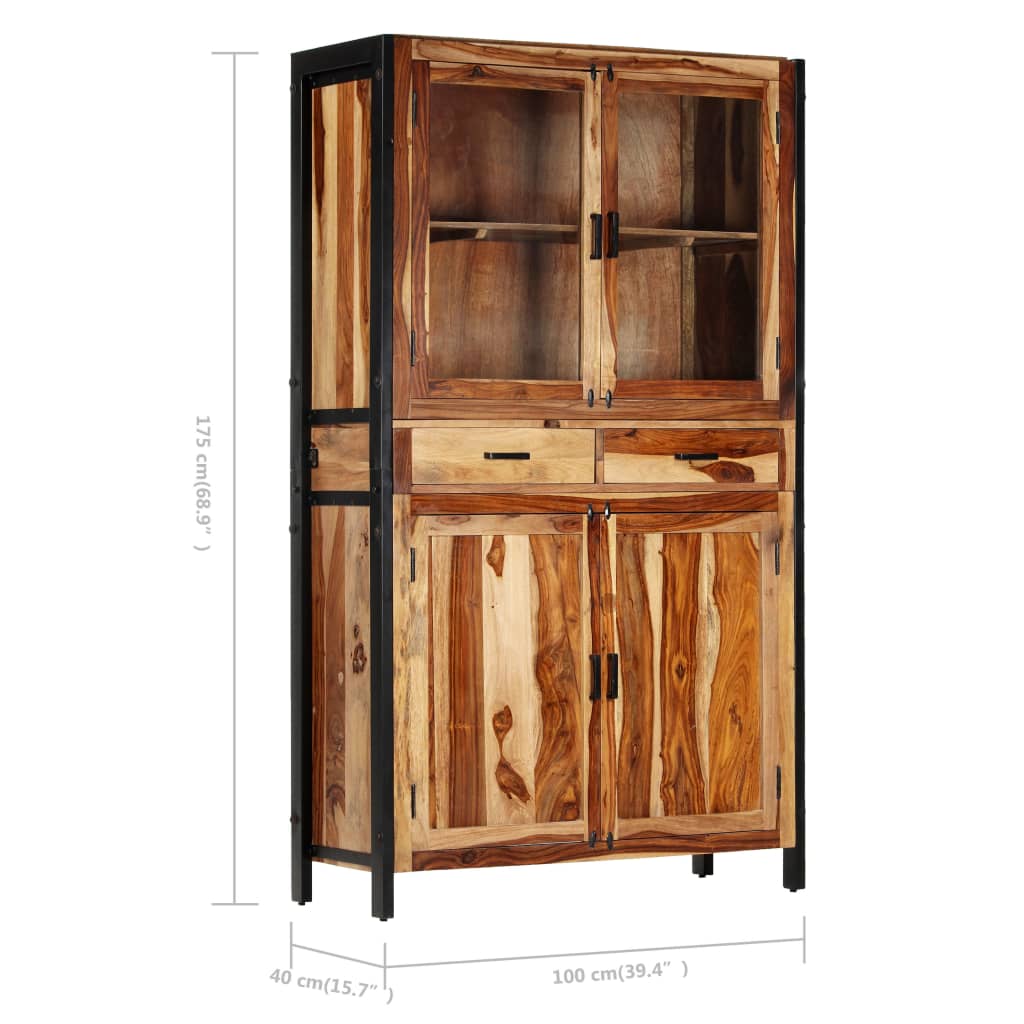 tömör kelet-indiai rózsafa magasszekrény 100 x 40 x 175 cm