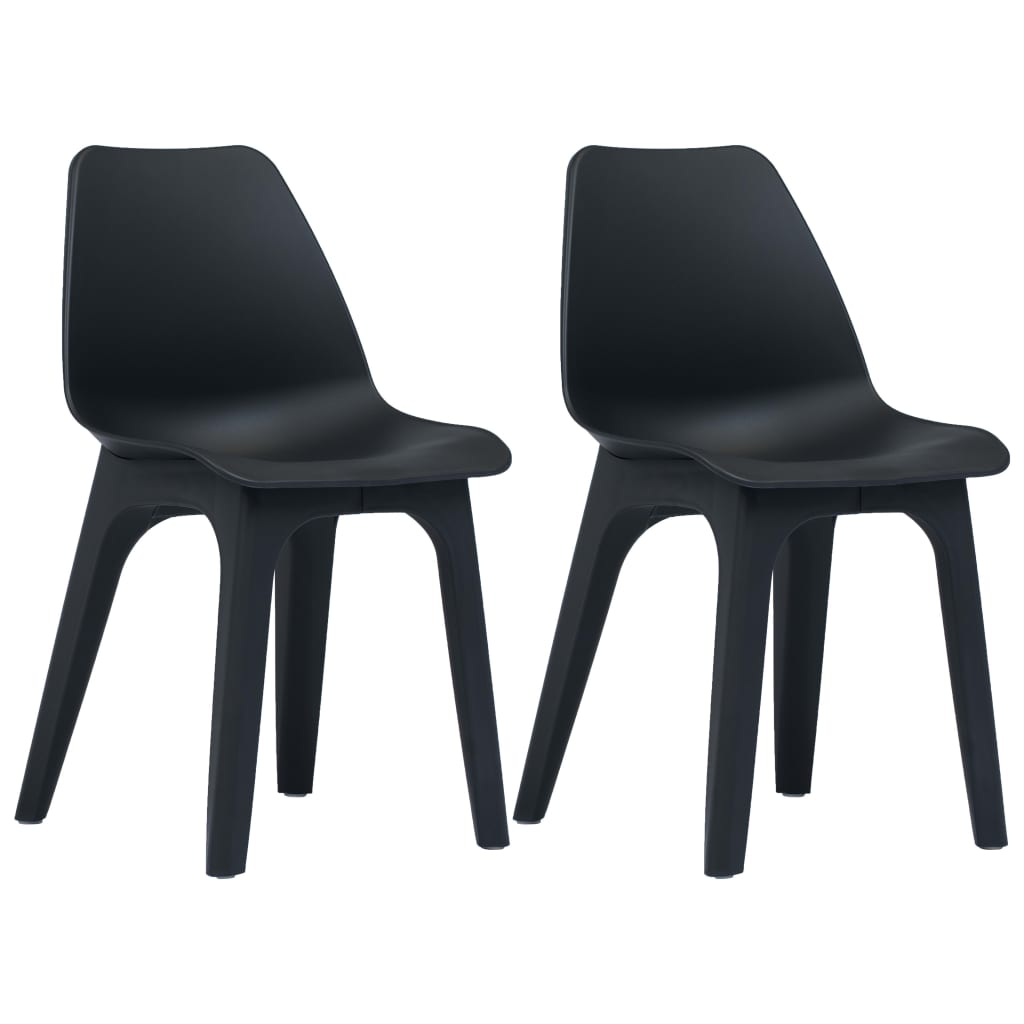 

vidaXL Patio Chairs 2 pcs Anthracite Plastic