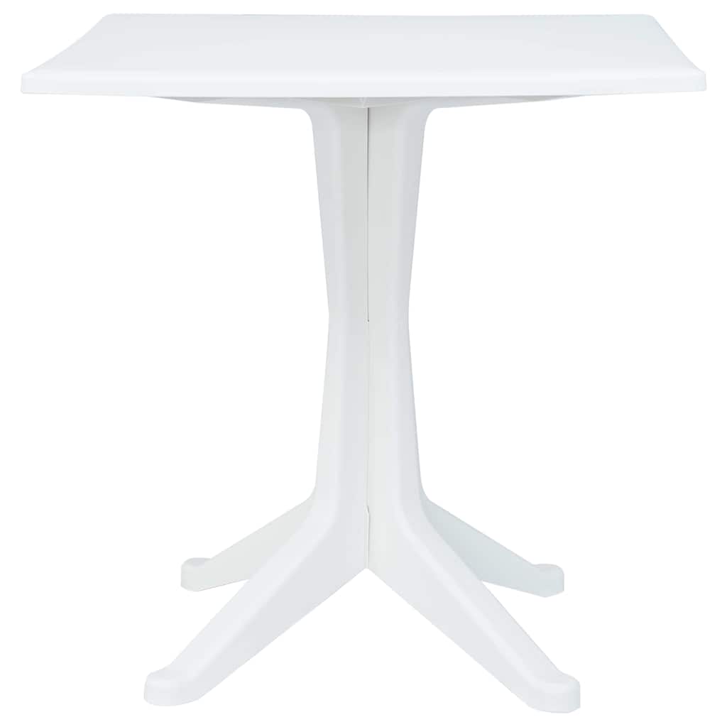 Dārza galds Balts 70 x 70 x 71.7 cm Plastmasa