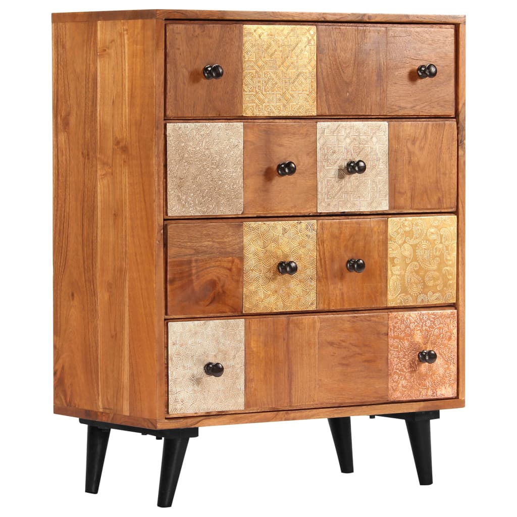 Image of vidaXL Chest of Drawers 60x30x75 cm Solid Acacia Wood