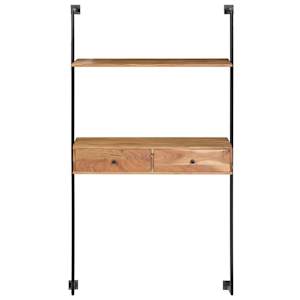 Nástěnný psací stůl 90 x 40 x 170 cm masivní akáciové dřevo - obrázek 2