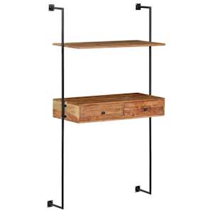 Nástěnný psací stůl 90 x 40 x 170 cm masivní akáciové dřevo - obrázek 11