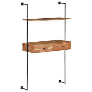 Nástěnný psací stůl 90 x 40 x 170 cm masivní akáciové dřevo - obrázek 10