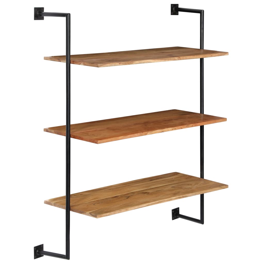 

vidaXL Wall Shelf 37"x13.7"x44.4" Solid Acacia Wood