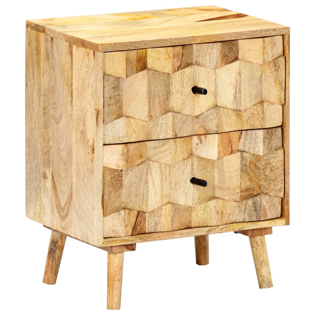 vidaXL Nachtkastje 40x30x50 cm massief mangohout