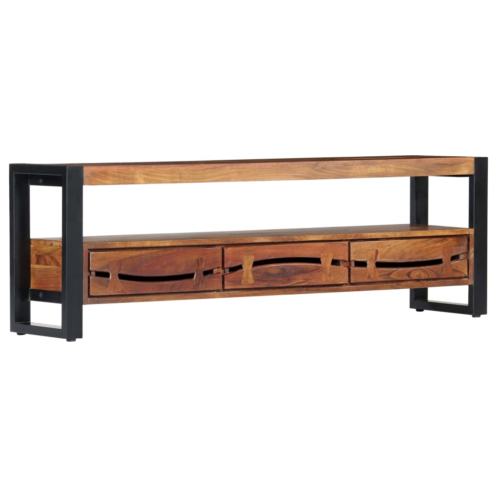 

vidaXL TV Cabinet 55.1"x11.8"x17.7" Solid Acacia Wood