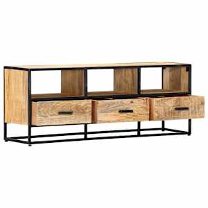 TV stolek 120 x 30 x 45 cm masivní mangovníkové dřevo - obrázek 3