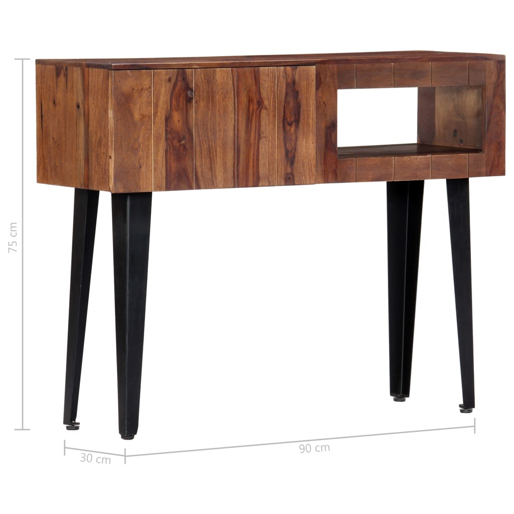 Konzolový stolek 90 x 30 x 75 cm masivní sheeshamové dřevo
