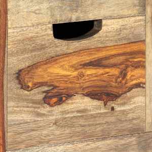 Příborník šedý 100 x 30 x 50 cm masivní akáciové dřevo - obrázek 6
