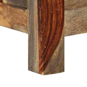 Příborník šedý 100 x 30 x 50 cm masivní akáciové dřevo - obrázek 9
